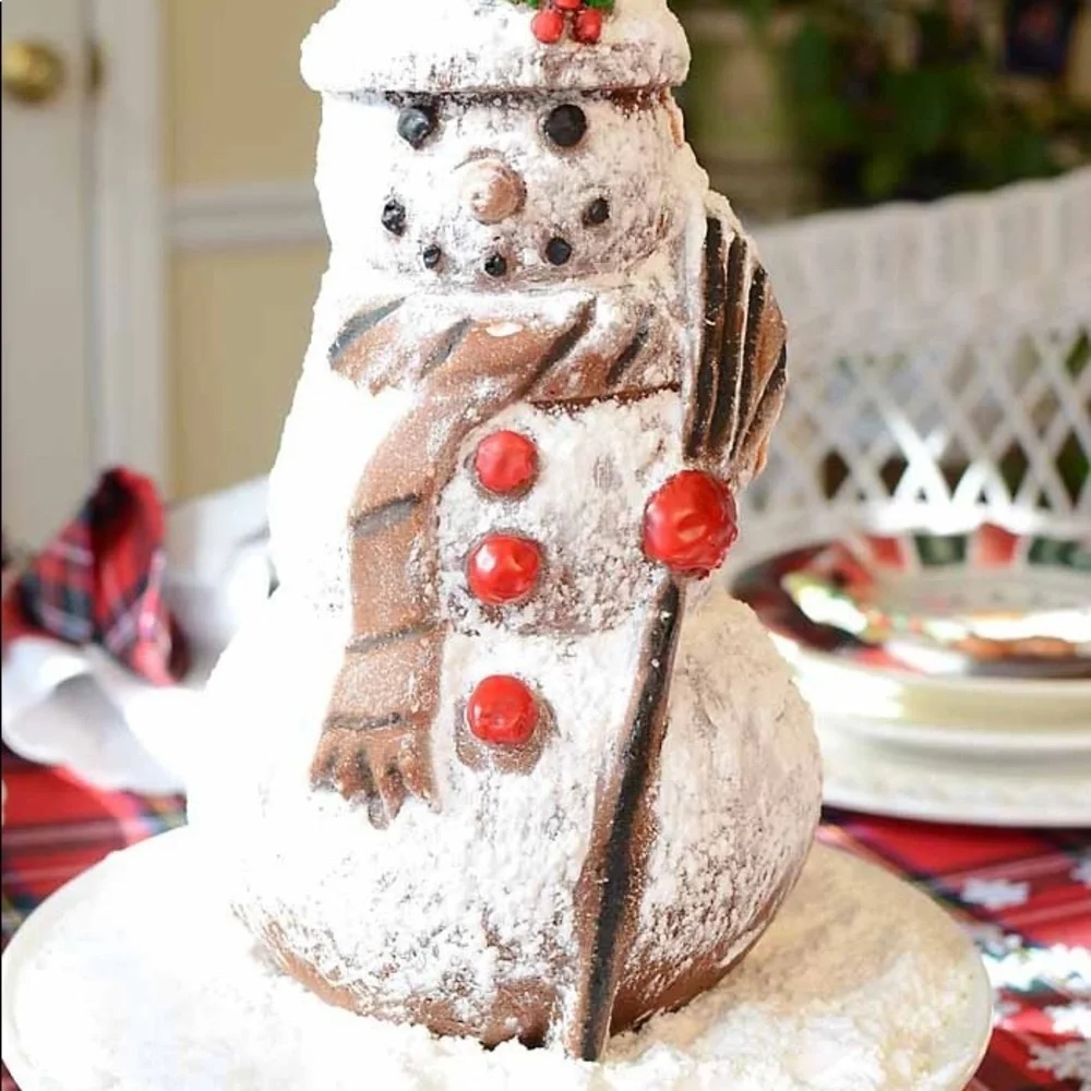 NORDIC WARE Williams -Sonoma 3-D Snowman Cake Pan Mold NWT